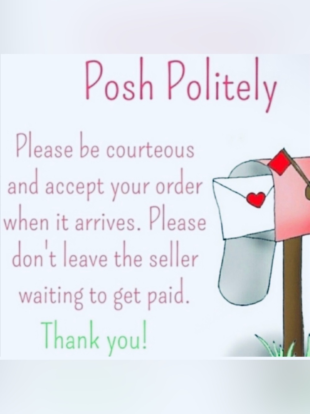 Posh Politely Accept Your Order